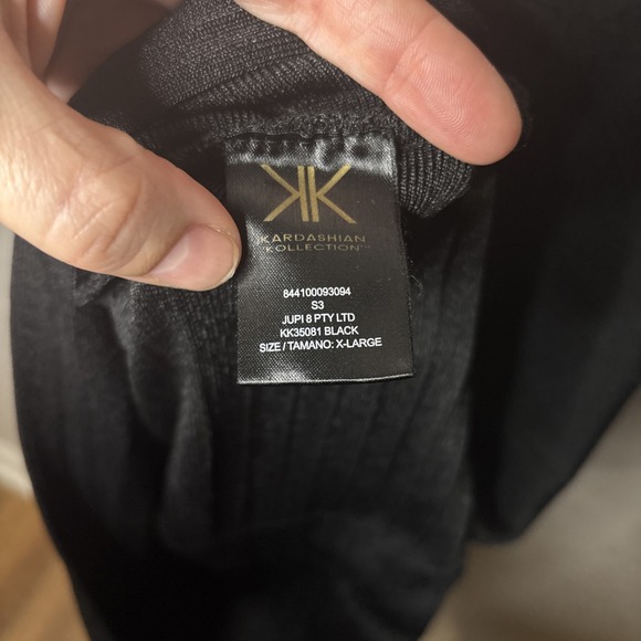 Kardashian Kollection Black Bandage Bodycon Dress Womens Size XL Stretch - Picture 8 of 9